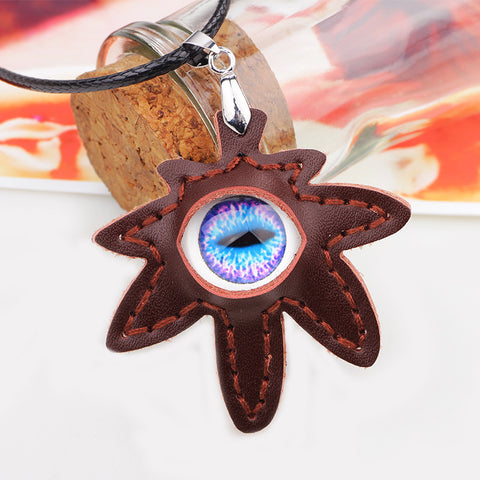 Leaf & Eye Cord Necklace