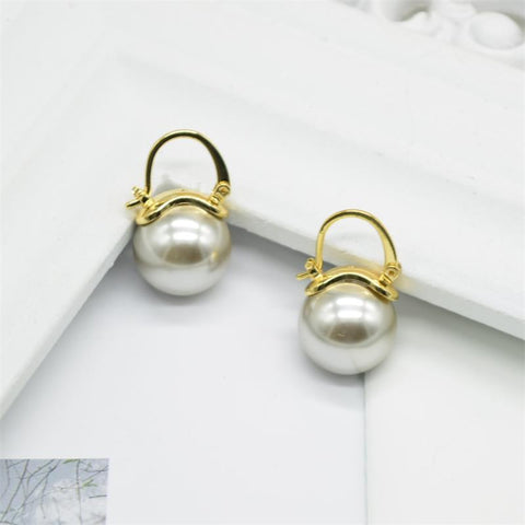 Baroque-Inspired Pearl-Style Earrings