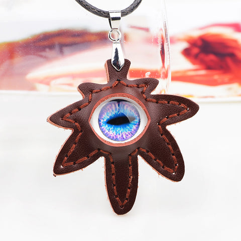 Leaf & Eye Cord Necklace