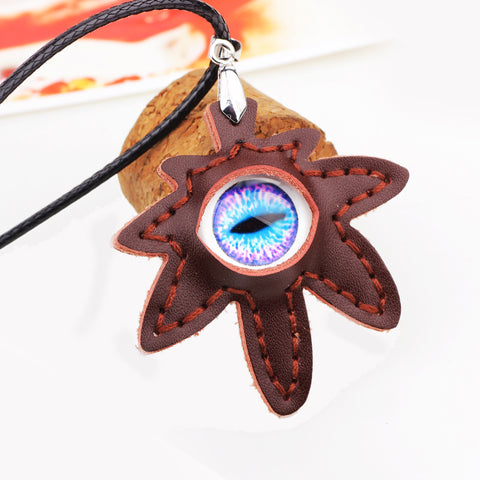 Leaf & Eye Cord Necklace