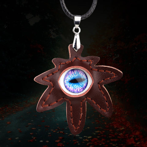 Leaf & Eye Cord Necklace