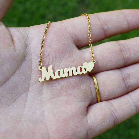 Mama Letter Pendant Necklace