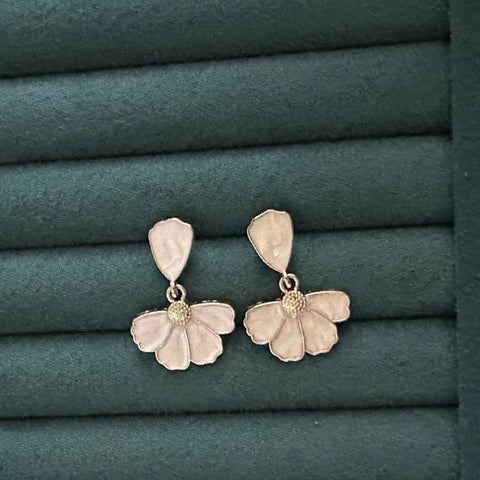 Off-White Leaf Drop Earrings