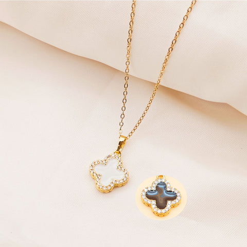 Reversible Clover Pendant Necklace