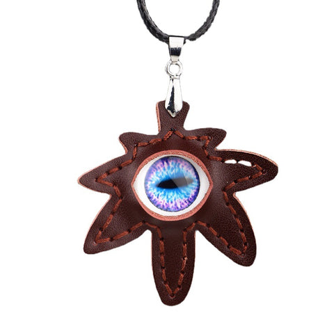 Leaf & Eye Cord Necklace