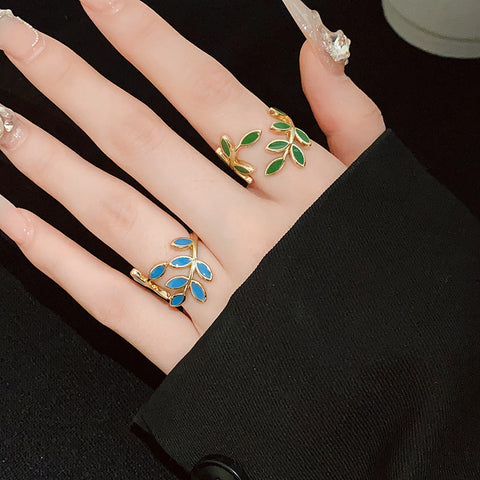 Botanical Leaf Open Ring
