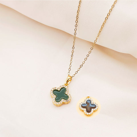 Reversible Clover Pendant Necklace
