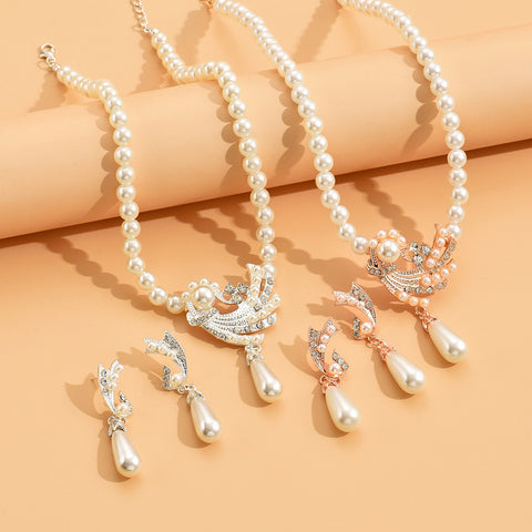 Rhinestone Occasion Necklace & Earring Set