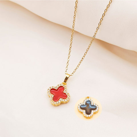 Reversible Clover Pendant Necklace