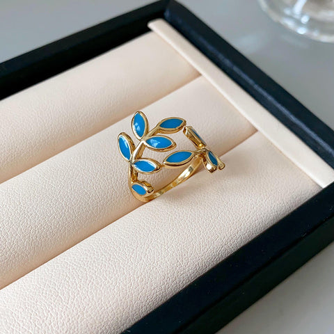 Botanical Leaf Open Ring