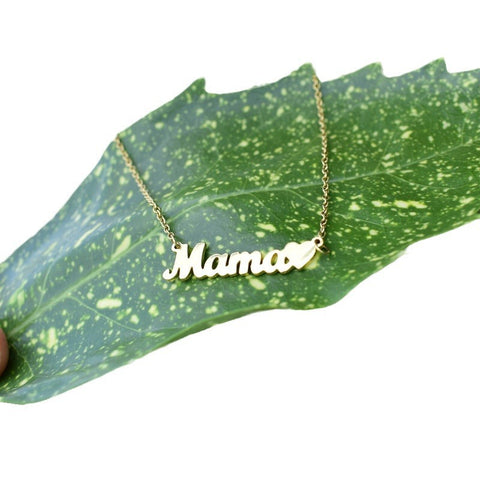 Mama Letter Pendant Necklace