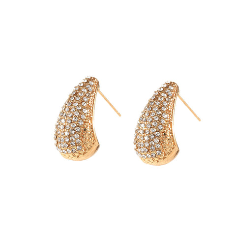 Rhinestone Teardrop Statement Earrings