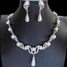 Pearl-Style Teardrop Necklace & Earring Set