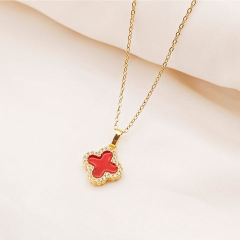Reversible Clover Pendant Necklace