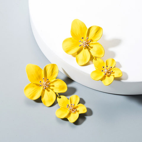 Colorful Flower Earrings