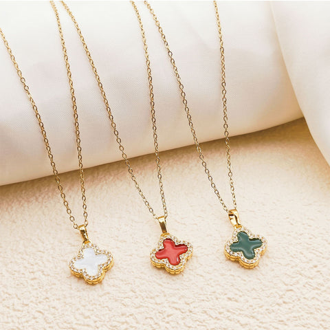 Reversible Clover Pendant Necklace