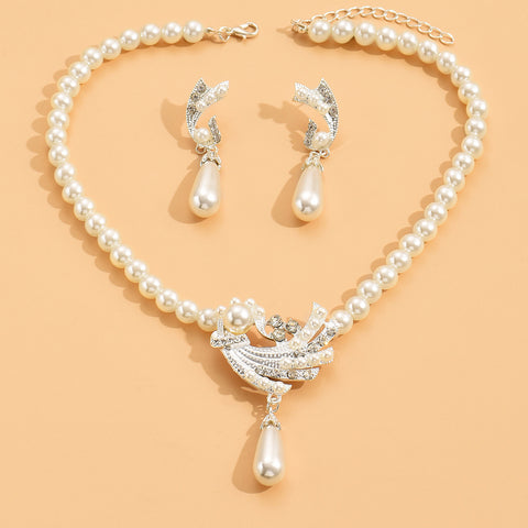 Rhinestone Occasion Necklace & Earring Set