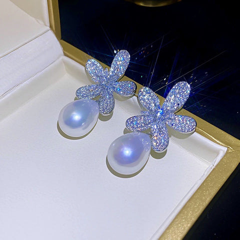 Petal & Pearl-Style Earrings