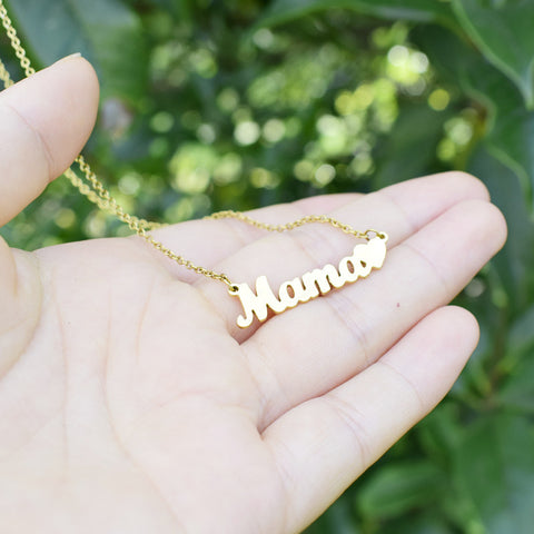 Mama Letter Pendant Necklace