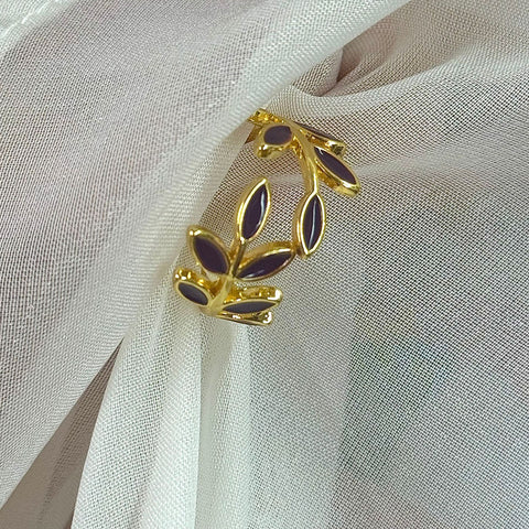 Botanical Leaf Open Ring