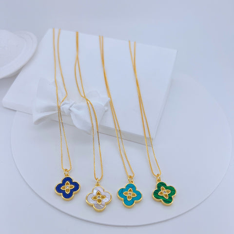 Pave Clover Pendant Necklace