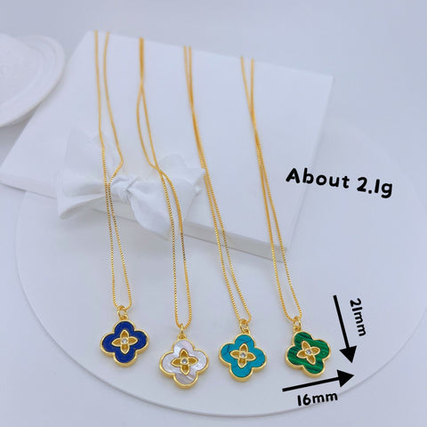 Pave Clover Pendant Necklace