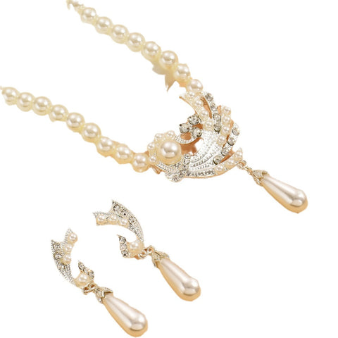 Rhinestone Occasion Necklace & Earring Set