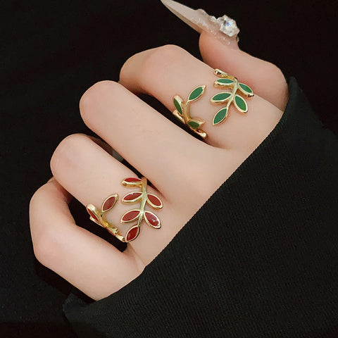 Botanical Leaf Open Ring