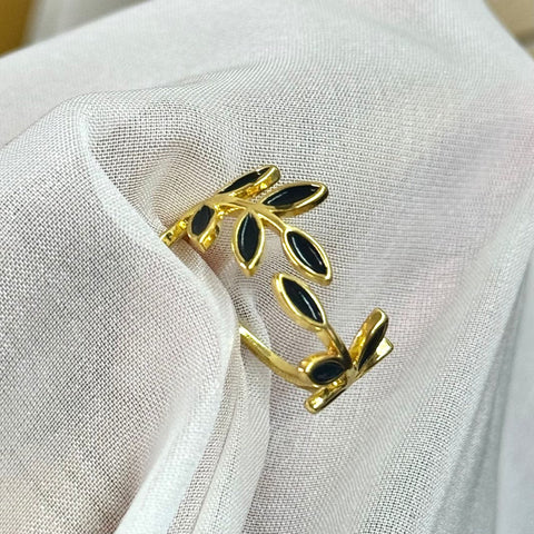 Botanical Leaf Open Ring