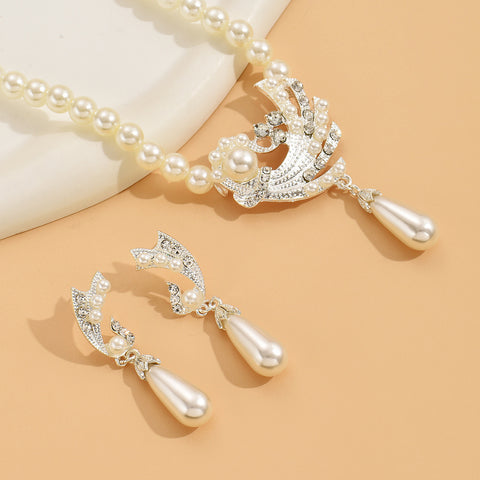 Rhinestone Occasion Necklace & Earring Set
